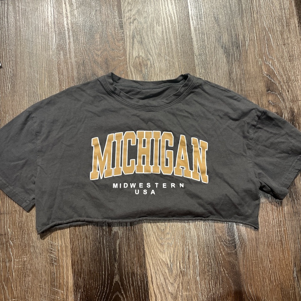 SHEIN Grey Cropped T-Shirt